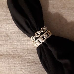 Covet 14k Gold Plated CZ Rings